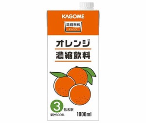 カゴメ オレンジ濃縮飲料(3倍濃縮) 1L紙パック×6本入×(2ケース)｜ 送料無料