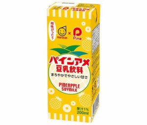 マルサンアイ 豆乳飲料 パインアメ 200ml紙パック×24本入×(2ケース)｜ 送料無料