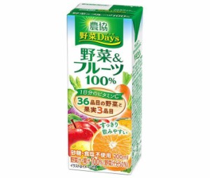 雪印メグミルク 農協 野菜Days 野菜＆フルーツ100% 200ml紙パック×18本入×(2ケース)｜ 送料無料