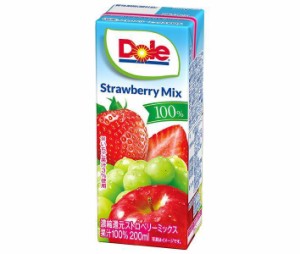 雪印メグミルク Dole(ドール) ストロベリーミックス100% 200ml紙パック×18本入｜ 送料無料