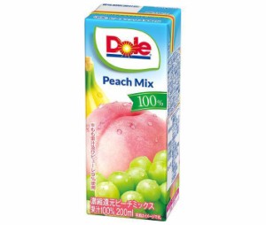 雪印メグミルク Dole(ドール) ピーチミックス 100% 200ml紙パック×18本入×(2ケース)｜ 送料無料