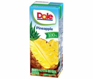 雪印メグミルク Dole(ドール) パイナップル 100% 200ml紙パック×18本入｜ 送料無料