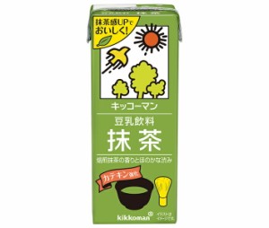 キッコーマン 豆乳飲料 抹茶 200ml紙パック×18本入×(2ケース)｜ 送料無料