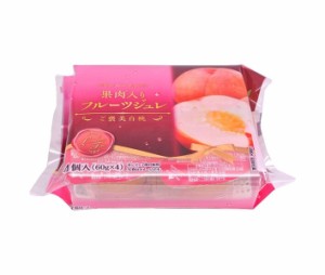 和歌山産業 果肉入りフルーツジュレ ご褒美白桃 60g×4×12袋入｜ 送料無料