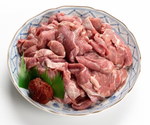 【仲田精肉店】豚ハラミ（こめかみ）400ｇ×4パック。豚一頭から少量しかとれない超希少部位