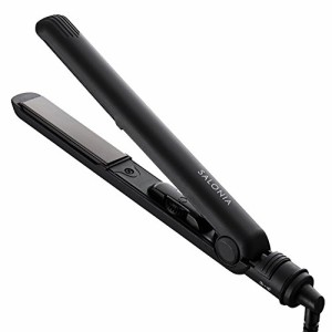 SALONIA サロニア ミニヘアアイロン ストレート ブラック 海外対応 MAX210℃ 耐熱ポーチ付き