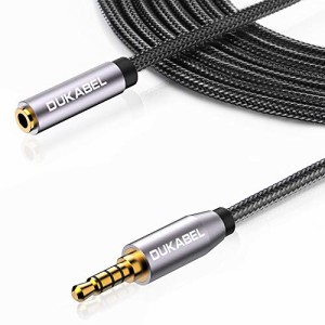 DuKabel 5M ヘッドホン延長コード 四極 イヤホン 延長 オーディオケーブル 3.5mm オーディオケーブル ステレオミニプラグ マイク テレ