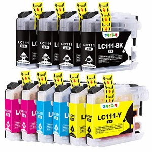 【マタインク】LC111 互換インクカートリッジ ブラザー(Brother)対応 互換インク 10本セット（4色セット*2+黒2本） 大容量 残量表示