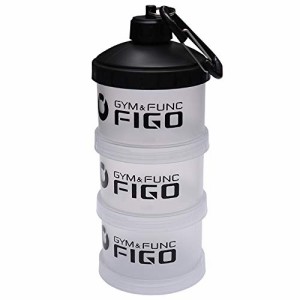 FIGO プロテインケース サプリメントケース 持ち運び携帯 サプリメント用容器 小分け漏斗 粉末 着脱漏斗付きサプリケース 食洗機対応