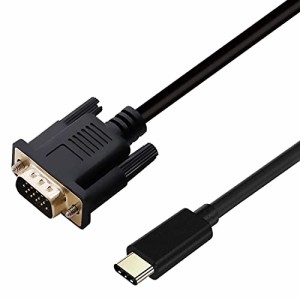 USB-C VGA 変換ケーブル 1.8m USB C VGA 変換 USB Type C VGA 変換ケーブル 1080P Thunderbolt 