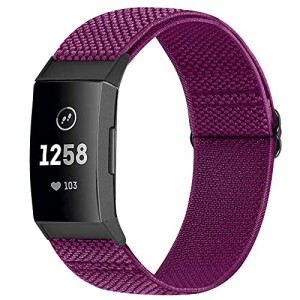 Runostrich コンパチブル Fitbit Charge 4 / Fitbit Charge 3 / Charge 3 SE ナイロン弾性スポー