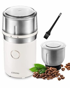 コーヒーミル COSORI 電動ミル 2年品質保証 コーヒーグラインダー 取り外し水洗い可能 70g大容量 コーヒー豆/調味料/穀物/緑茶/ドックフ