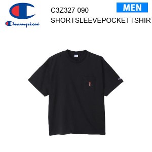 【メール便】24ss チャンピオン Champion ショートスリーブポケットTシャツ ブラック C3-Z327 カラー 090 メンズ  正規品