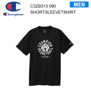 【メール便】24ss チャンピオン Champion ショートスリーブTシャツ ブラック C3-ZB313 カラー 090 メンズ  正規品