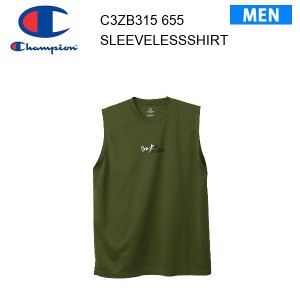 【メール便】24ss チャンピオン Champion スリーブレスシャツ オリーブ C3-ZB315 カラー 655 メンズ  正規品