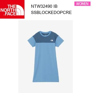 【メール便】24ss ノースフェイス ショートスリーブブロックドワンピースクルー レディース  NTW32490  カラー IB THE NORTH FACE 正規品