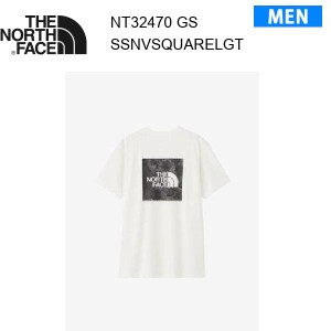 【メール便】24ss ノースフェイス ショートスリーブランメッシュスクエアロゴティー メンズ  NT32470  カラー GS THE NORTH FACE 正規品