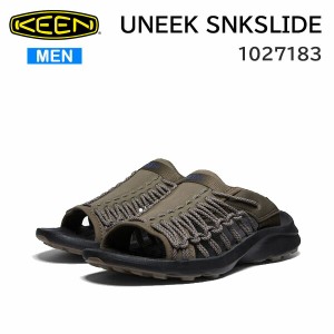 KEEN キーン ユニーク スニーク スライド  サンダル メンズ UNEEK SNK SLIDE Canteen/Black 1027183 アウトドア  シューズ  正規品