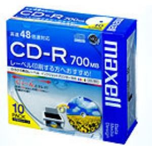 日立マクセル CDR700S.WP.S1P10S 48倍速対応 データ用CD-R700MB・10枚入