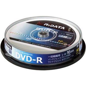 RiDATA D-RCP16X.PW10RDD 一回録画用DVD-R 10枚