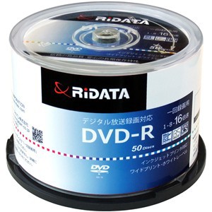 RiDATA D-RCP16X.PW50RDD 一回録画用DVD-R 50枚