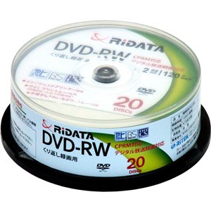 RiDATA DVD-RW120.20WHT 繰り返し録画用DVD-RW 20枚