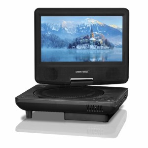 グリーンハウス GH-PDV7R-BK 7型ワイド ポータブルDVDプレーヤー 乾電池対応 ブラック