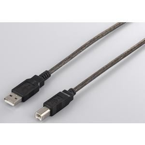 USB2.0ケーブル (A to B) ブラックスケルトン 2m