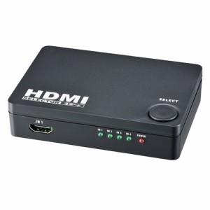 オーム電機 AV-S04S-K HDMIセレクター 4ポート 黒