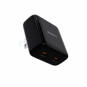 AUKEY PA-U4-BK USB充電器 Minima Duo 35W [USB-C 2ポート] ブラック 