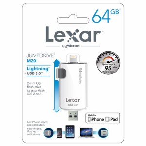 レキサー LJDM20I-64GBBJP JumpDrive M20i USB 3.0対応 Lightningコネクタ搭載フラッシュメモリ 64GB