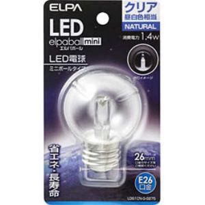 ELPA LDG1CN-G-G275 LED装飾電球 ミニボール球形 E26 G50 クリア昼白色 