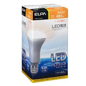 ELPA(エルパ)  LDR6L-H-G601  LED電球 40W形 E26口金 電球色 屋内用 レフ球