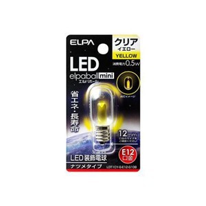 ELPA LDT1CY-G-E12-G109 LED電球ナツメE12 黄色