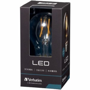 バーベイタム(Verbatim) LDA4R-G／FCV1 調光器非対応LED電球 クリアー 「バーベイタム」（一般電球形・全光束420lm／電球色相当・口金E26