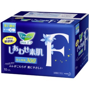 花王 ロリエエフ しあわせ素肌 多い夜用 羽つき 10コ入 【医薬部外品】