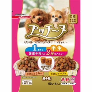 日清ペットフード  いぬのしあわせ　プッチーヌ　１歳‐６歳までの成犬用牛肉入り（セミモイストタイプ）  ２００ｇ 