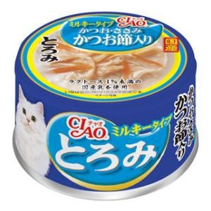 いなばペットフード チャオとろみ ミルキータイプ かつお ささみ かつお節入 80g 