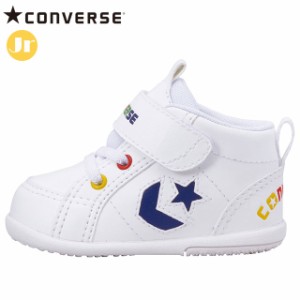 コンバース スニーカー ベビーシューズ ミニ インチスター ホワイト/ネイビー CONVERSE 37300841 キッズ ベルトタイプ インファント向け