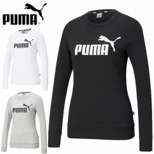 ネコポス プーマ PUMA 長袖シャツ ESS ロゴ クルースウェット レディース ロングスリーブ 長袖 トップス ウエア アパレル 服 ベーシック 