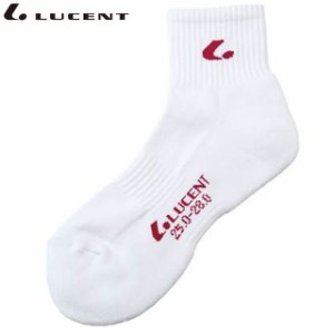 ネコポス ルーセント テニス メンズ ソックス レッド ワンポイント 靴下 男性用 XLN1861 LUCENT