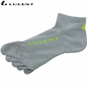 ネコポス ルーセント テニス メンズ 5本指ソックス ショート グレー 靴下 男性用 XLN1993 LUCENT