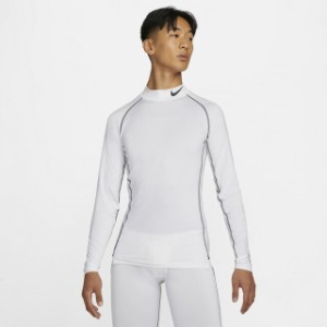 ☆ネコポス ナイキ プロ Dri-FIT シャツ 長袖 モックネック 軽量 トレーニング 伸縮性 通気性 サポート DD1987 100 ホワイト 対応可