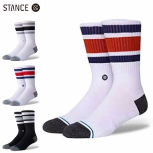 ネコポス スタンス メンズ ラインソックス BOYD ST A556A20BOS 靴下 クルーソックス 男性用 STANCE