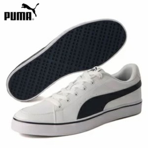 プーマ スニーカー メンズ レディース V コート バルク PUMA 38990705 グリップ力の高いラバーソール 安定感のある履き心地 シューレース