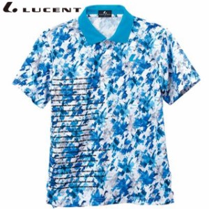ネコポス LUCENT ルーセント テニス バドミントン メンズ レディース ジュニア Uni ゲームシャツ XLP8427 ブルー ポロシャツ 吸汗速乾 UV