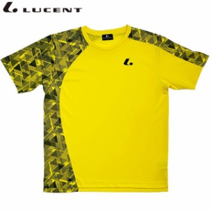 ネコポス LUCENT ルーセント テニス バドミントン メンズ レディース Uni ゲームシャツ 襟なし XLH3333 イエロー 半袖 Tシャツ ユニフォ