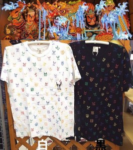 青森ねぶたTシャツ ねぷたTシャツ 竹浪比呂央ねぶたＴシャツ 面・面・面・・・。歌舞伎Tシャツ 和柄Tシャツ サムライTシャツ 侍 あおもり