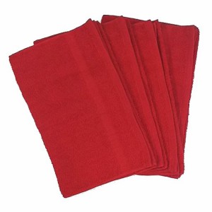 ４枚組 赤 フェイスタオル カラータオル ブラック ２２０匁 日本製 綿100％ 送料無料（メール便）
