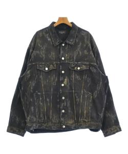 バレンシアガ 19AW バック刺繍デニムジャケット ジージャン Gジャン 黒  